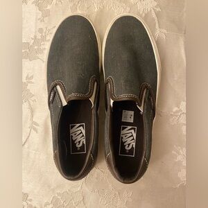 Grey Vans with Brown Leather